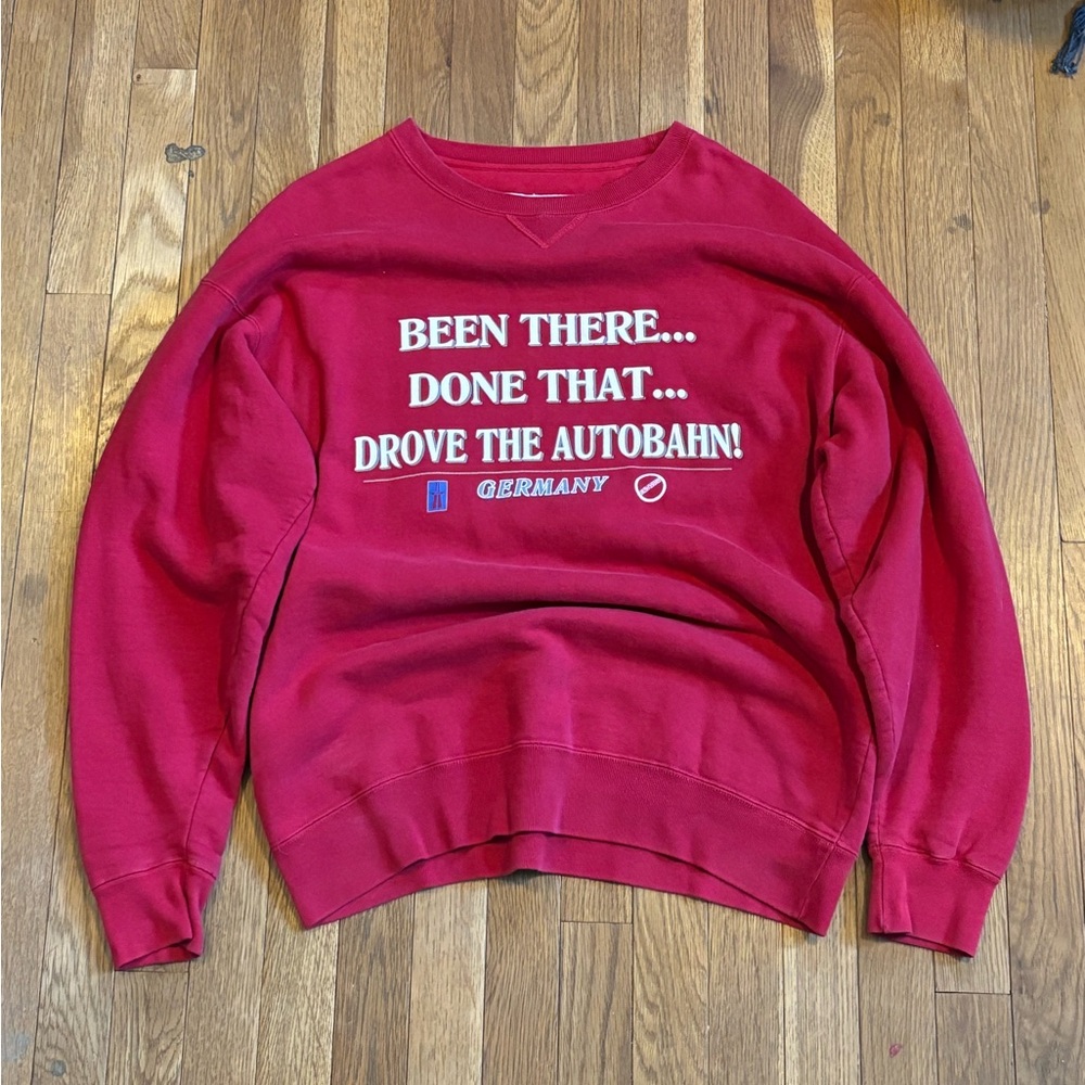 Red Vintage Autobahn Sweater